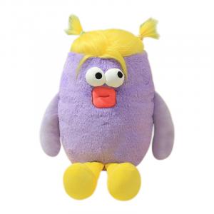 Три куклы Fu Ugly Doll Sausage Mouth Ugly Cute Vegetable плюшевые куклы высотой 40см MENGMENGBUNNY, фиолетовый
