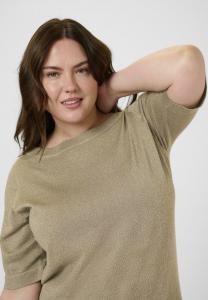 Футболка Kaffe Curve Basic T-shirt, Morel/Light Brown