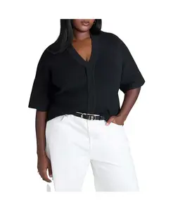 Женский свитер с широкими рукавами Plus Size Eloquii, черный