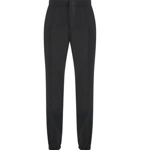 Брюки с зауженными штанинами и эластичными манжетами Ermenegildo Zegna, черный