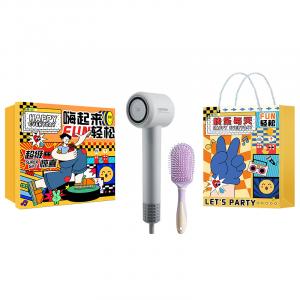 Фен 1600W с термостатом и быстрой сушкой холодным и горячим воздухом для ухода за волосами легкий корпус PH1652 POREE, ph1652 high cold серый, super surprise limited gift box