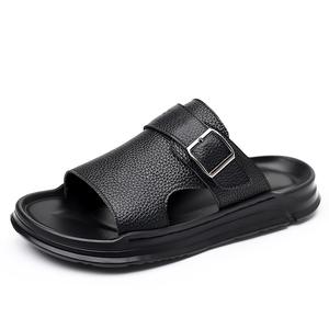 Резиновые тапочки-слайды мужские CALIFBULL, Black[Leather Shoe Size: Size 40 In This Model = Athletic Shoes 41]