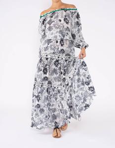 Топ Magpie в белом с веселым цветком TAJ by SABRINA CRIPPA