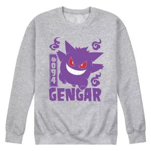 Мужская флисовая толстовка Pokémon Gengar Licensed Character, серый