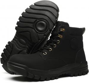 Мужские ботинки с защитой от ударов и проколов, кроссовки с стальным носком, унисекс, водонепроницаемые, огнеупорные, цветочные ботинки Generic, черный