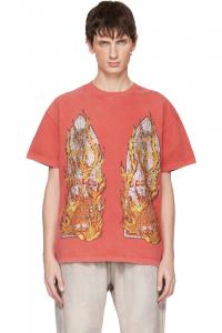 Who Decides War Футболка с красными стразами и изображением пламени