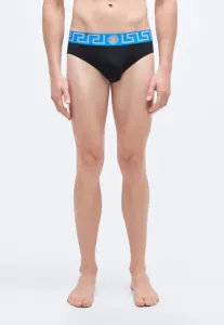 Трусы с низкой посадкой Versace, Black/Royal Blue/Gold-Coloured