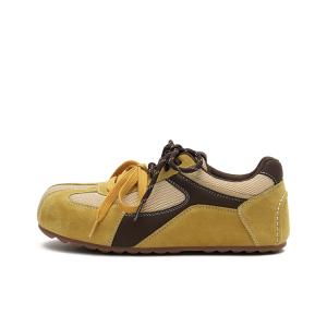 Дышащие и легкие повседневные низкие кроссовки серии Puff для женщин MASOOMAKE, Chick Yellow