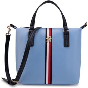 Tommy Hilfiger Большая полиамидная женская сумка разноцветная, Blue C1Z