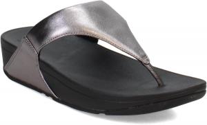 Женские сандалии FitFlop Lulu с кожаной перемычкой между пальцами, Classic Pewter Mix