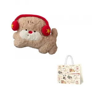 Плюшевая кукла Scruffy Headphone Dog высотой 23 см LOGISTAR, светло-коричневый