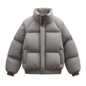 Пуховик Unisex Stand Collar утепленный стеганый ZIAREL, серый