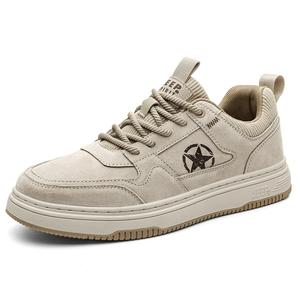 Мужские кроссовки Air Force 1 Abrasion Resistant Height Increasing Low Top Skateboard JEEP SPIRIT, Light Sandy