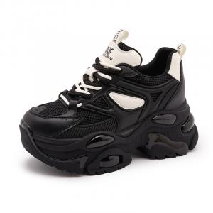 Кроссовки женские толстые низкие Milan Love Song, цвет Black/Beige