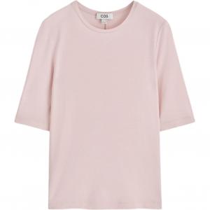 COS Футболка женская светло-розовая