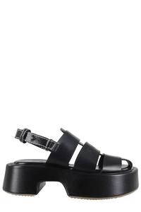 Черные сандалии на платформе с ремешками JW Anderson