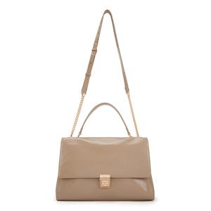 ELLE Сумка через плечо Oil Wax Cow Leather One Shoulder Portable Crossbody Flap для женщин, цвет black/tea brown