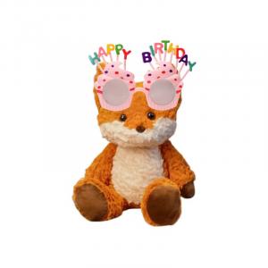 Милый плюшевый лисенок с цветочком Running Fox Star Head Flower Dolls высота 35см/50см LALABABY