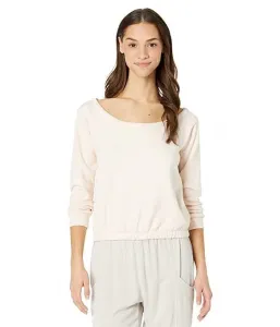 Женская футболка Slub, бежевая, из французской махровой ткани, с длинным рукавом, модель JDM1138 Chaser