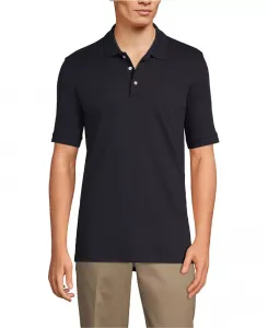 Мужская поло с коротким рукавом Interlock Lands' End, белый