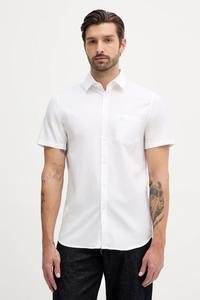 Хлопковая рубашка Lacoste, белый