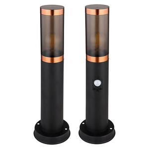 Комплект из 2 светодиодных уличных светильников из нержавеющей стали черного цвета Globo Lighting, черный