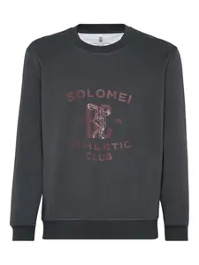 Толстовка с принтом Solomei Athletic-Club Brunello Cucinelli, серый