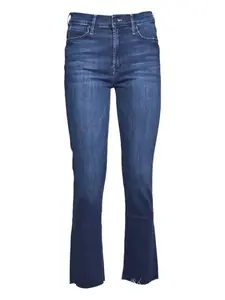 Джинсы с потертостями Mother, синий