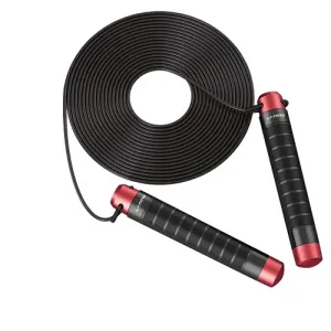 LINING Скакалка для взрослых для аэробного сжигания жира pvc+steel wire, пластиковый контроллер 2,6 м silver