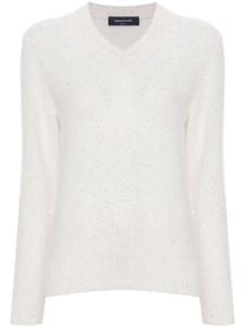 Fabiana Filippi свитер с пайетками, белый