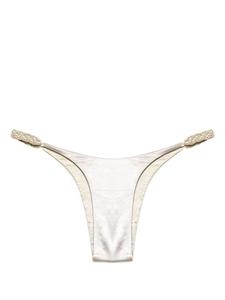 Isa Boulder двусторонние плавки бикини с плетеными ремешками, серебристый