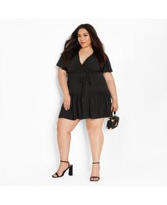 Платье-саронг Catherine с имитацией запаха, больших размеров CITY CHIC, Black