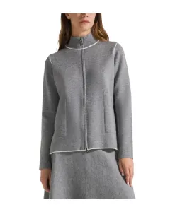 Двухцветный кардиган на молнии Deha, серый
