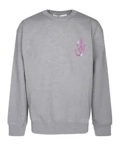 Хлопковая толстовка с логотипом. Jw Anderson, серый