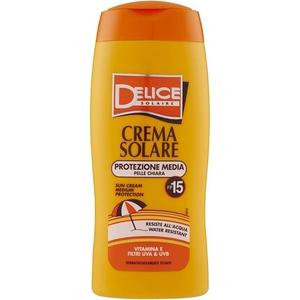Солнцезащитный крем средней защиты водостойкий Spf 15 250мл, Delice