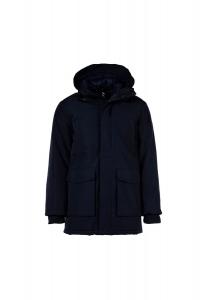 Мужская куртка-парка, на подкладке, 3-слойная, переработанный материал, капюшон REPLAY, синий