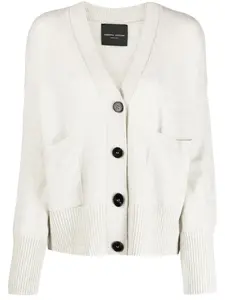 Кардиган из смеси шерсти мериноса и кашемира Roberto Collina, серый