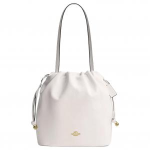 Сумка через плечо Faye EPI из кожи большого размера женская меловая белая COACH