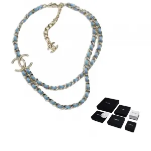 CHANEL 25P Spring Summer Necklaces Unisex Blue