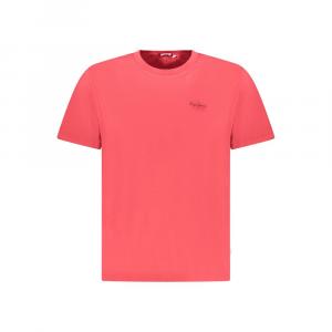 Красная хлопковая футболка Pepe Jeans, красный