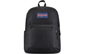 Рюкзак из полиэстера унисекс черный/серый/морской синий JanSport, черный+сумка для покупок