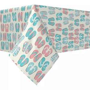 Прямоугольная скатерть, 100 % хлопок, 60x104 дюйма, шлепанцы Ocean Beach