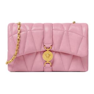 VERSACE Бархатная сумка через плечо миниатюрная женская розовая