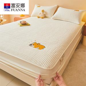 Fuanna Простыня на резинке 180х200 см, стеганая, из соевого волокна, цвет Corgi-Hao Yue Bai