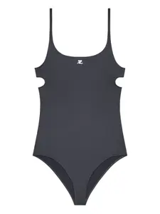 Купальник с вырезами Courrèges, серый