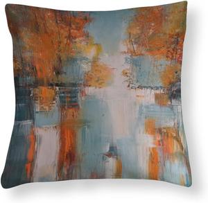 Custom Декоративная наволочка сатиновая с абстрактной живописью и скрытой молнией Pattern