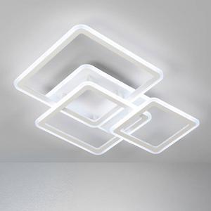 Светодиодный потолочный светильник Fischer & Honsel Gelder, железо / акриловое стекло - белый - 1-ламповый