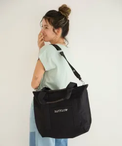 Большая сумка-тоут на молнии с логотипом, через плечо Bayflow, цвет All Black 01