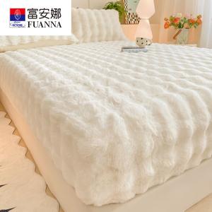 Fuanna Простыня 90х200 см из велюра с начесом, цвет Elegant White