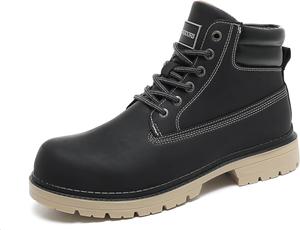 Треккинговые ботинки JSWEI для мужчин и женщин, удобные повседневные чукка-бутсы - водонепроницаемые легкие ботинки на шнуровке Oxford и Derby, устойчивые к ходьбе, с поддержкой голеностопа, Black